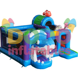 Hoppeslott Atlantis med sklie